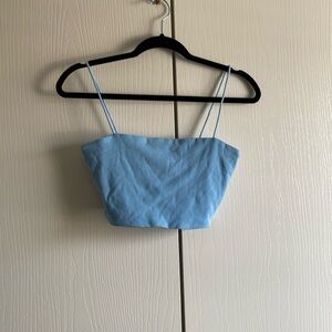 Medium light blue crop top from SHEIN